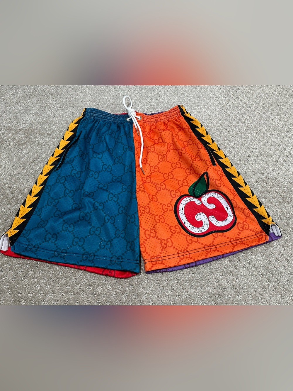 Swavy Mismatch Designer Basketball Shorts Bootleg Monogram Size XL